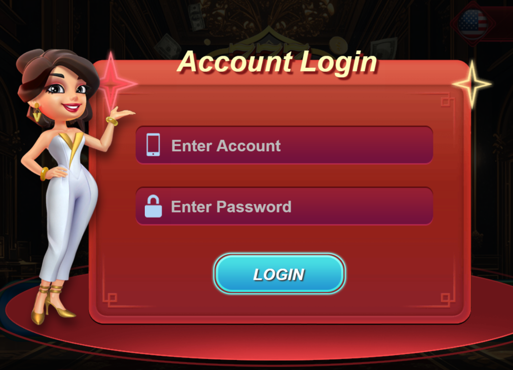 Crazy Cash 777 login and password page